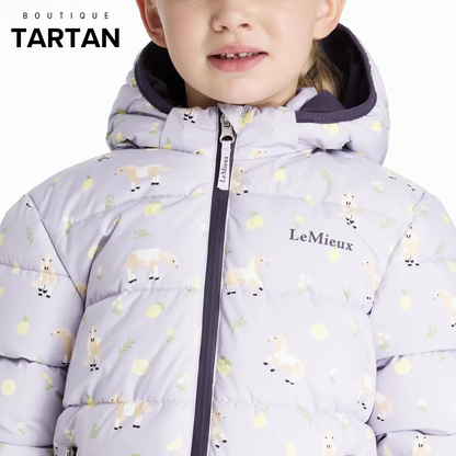 Mini Printed Lilo Puffer Jacket Lilac