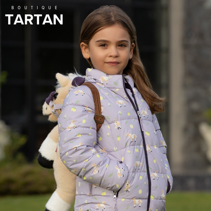 Mini Printed Lilo Puffer Jacket Lilac