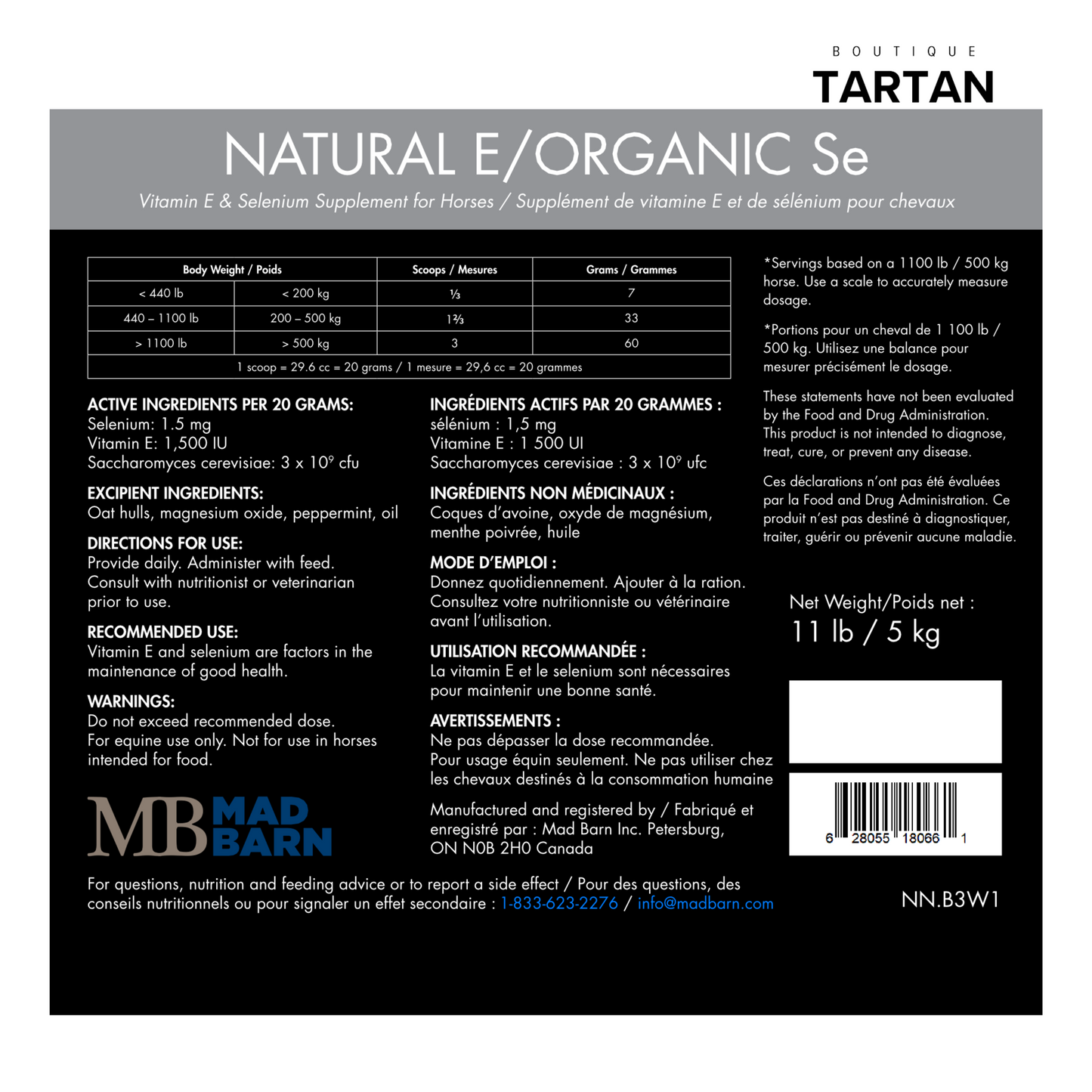 E Naturel/SE Biologique