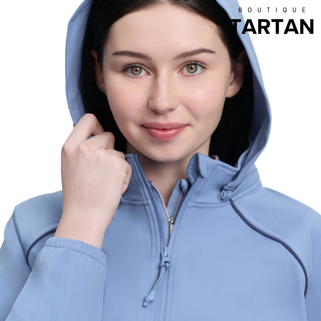 Young Rider Paige Quarter Zip Waterproof Jacket Powder Blue