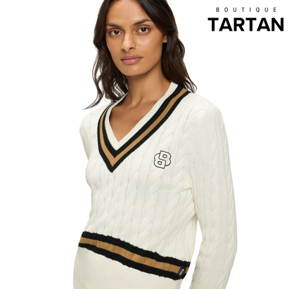 Paula Knitwear Jumper Cable Soft Cream