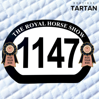 Enamel Number Pins for Horse Shows | TARTAN PINS - RIDE YOUR RIDE