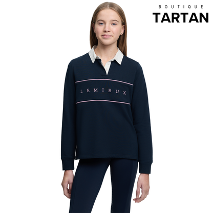 Young Rider Riley Rugby Shirt Navy