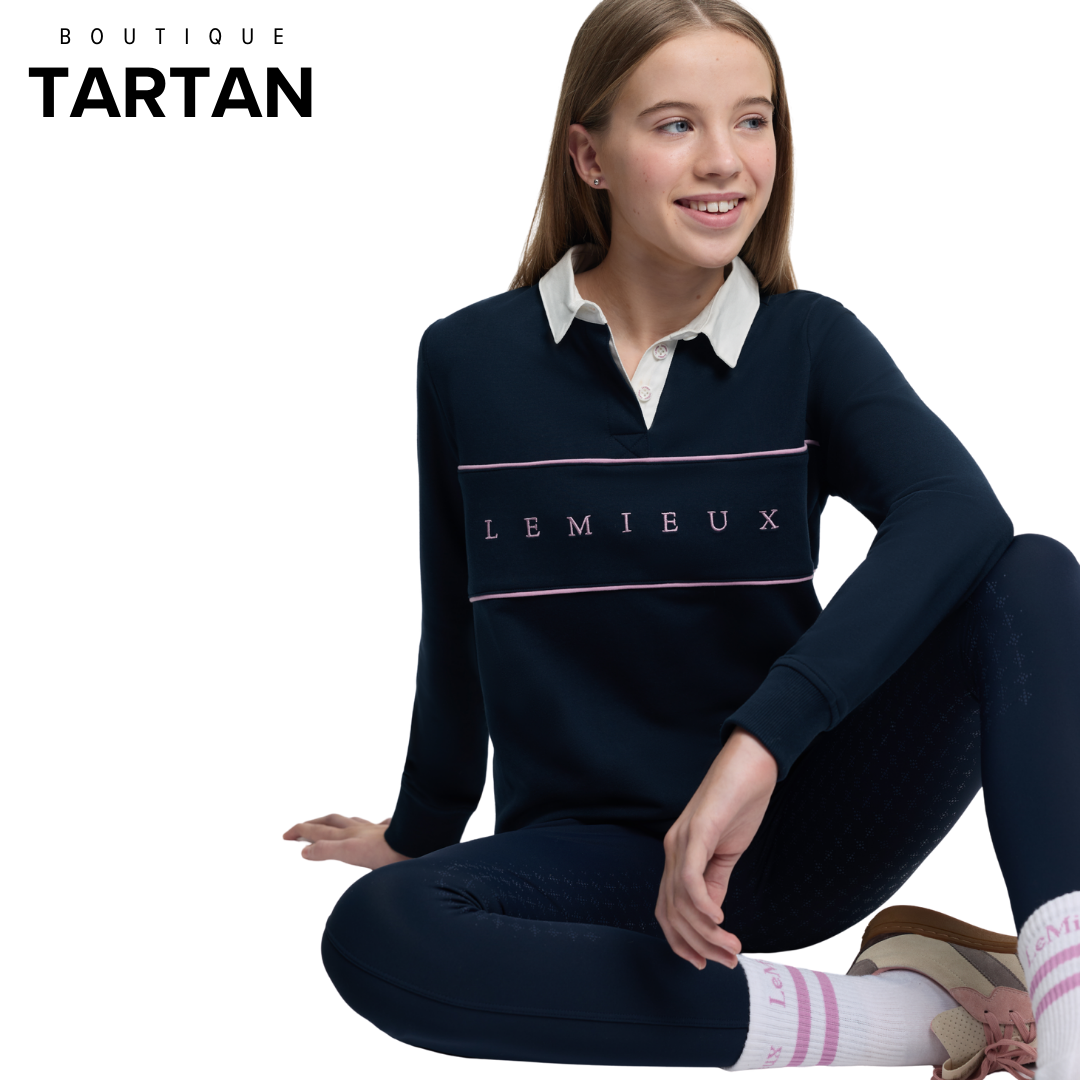 Young Rider Riley Rugby Shirt Navy