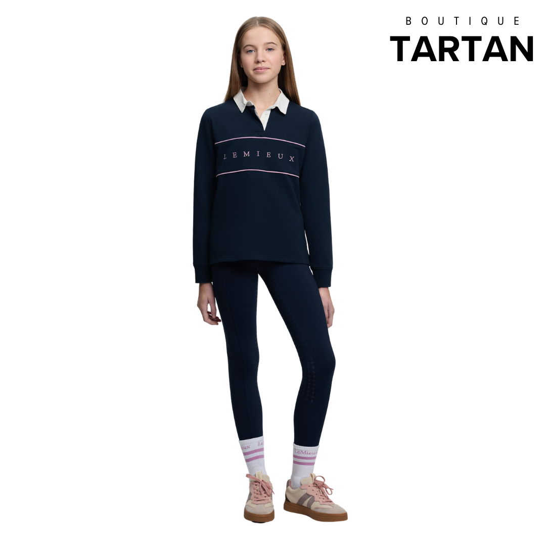 Young Rider Riley Rugby Shirt Navy