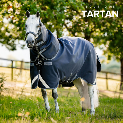 Rambo® Supreme 1680D Turnout (50g Light) (Black/Thunderstorm Grey & Silver)