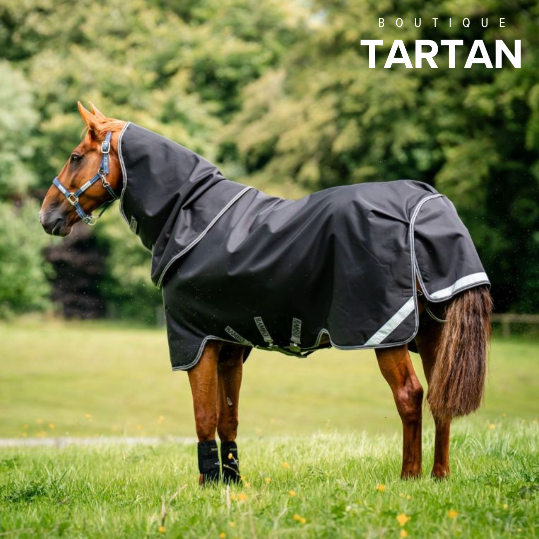 Rambo® Supreme 1680D Turnout (50g Light) (Black/Thunderstorm Grey & Silver)