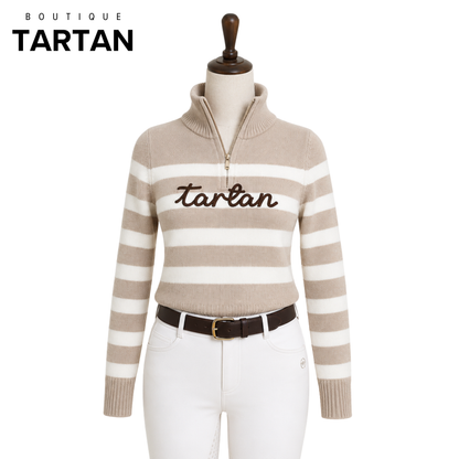 Tartan Signature Quarter-Zip | Sand & White