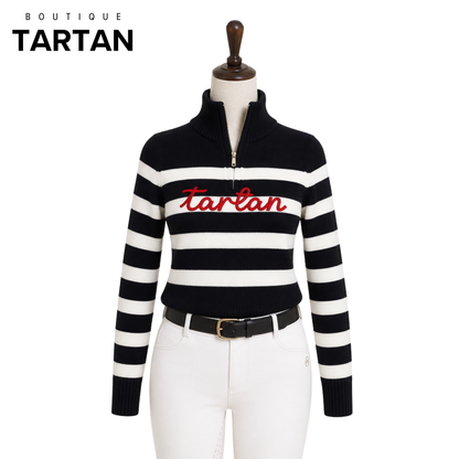 Tartan Signature Quarter-Zip | Black & White