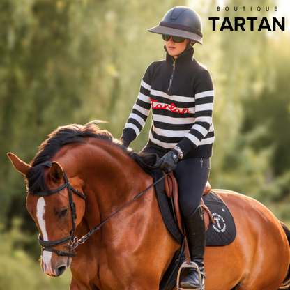 Tartan Signature Quarter-Zip | Black & White