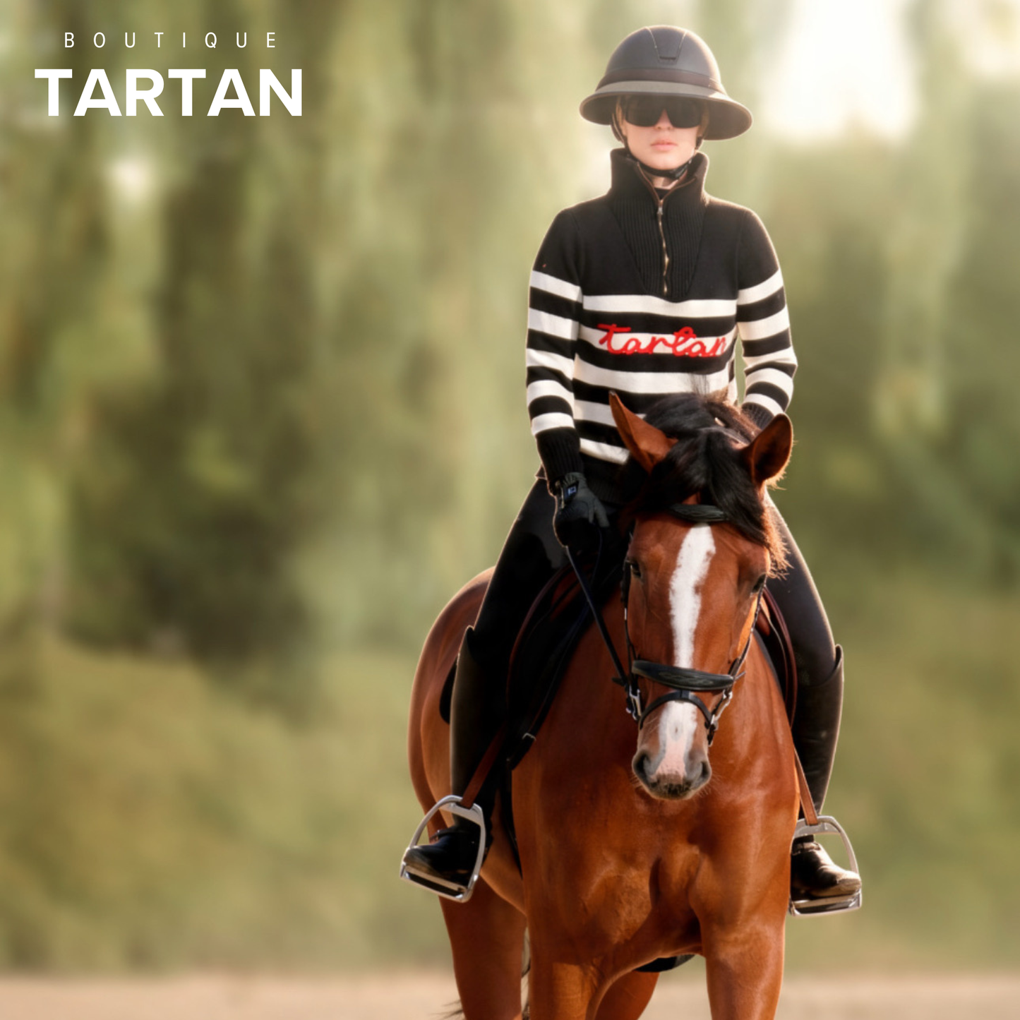 Tartan Signature Quarter-Zip | Black & White