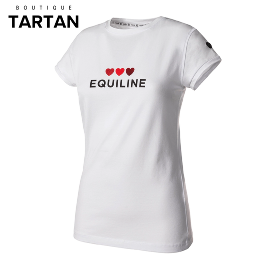 VALENTINA - White women's T-shirt with hearts