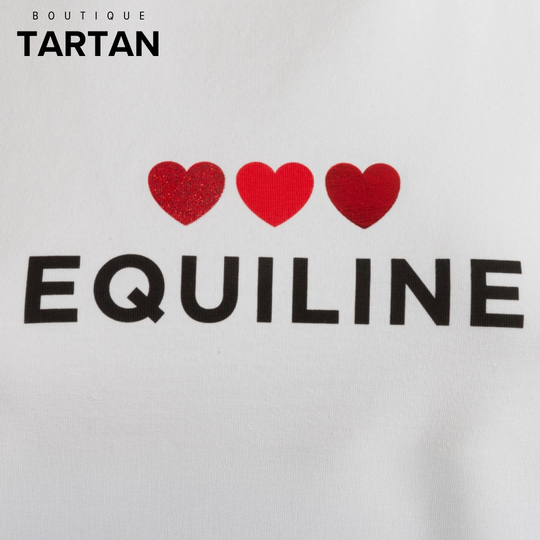 VALENTINA - T-shirt blanc pour femme avec cœurs