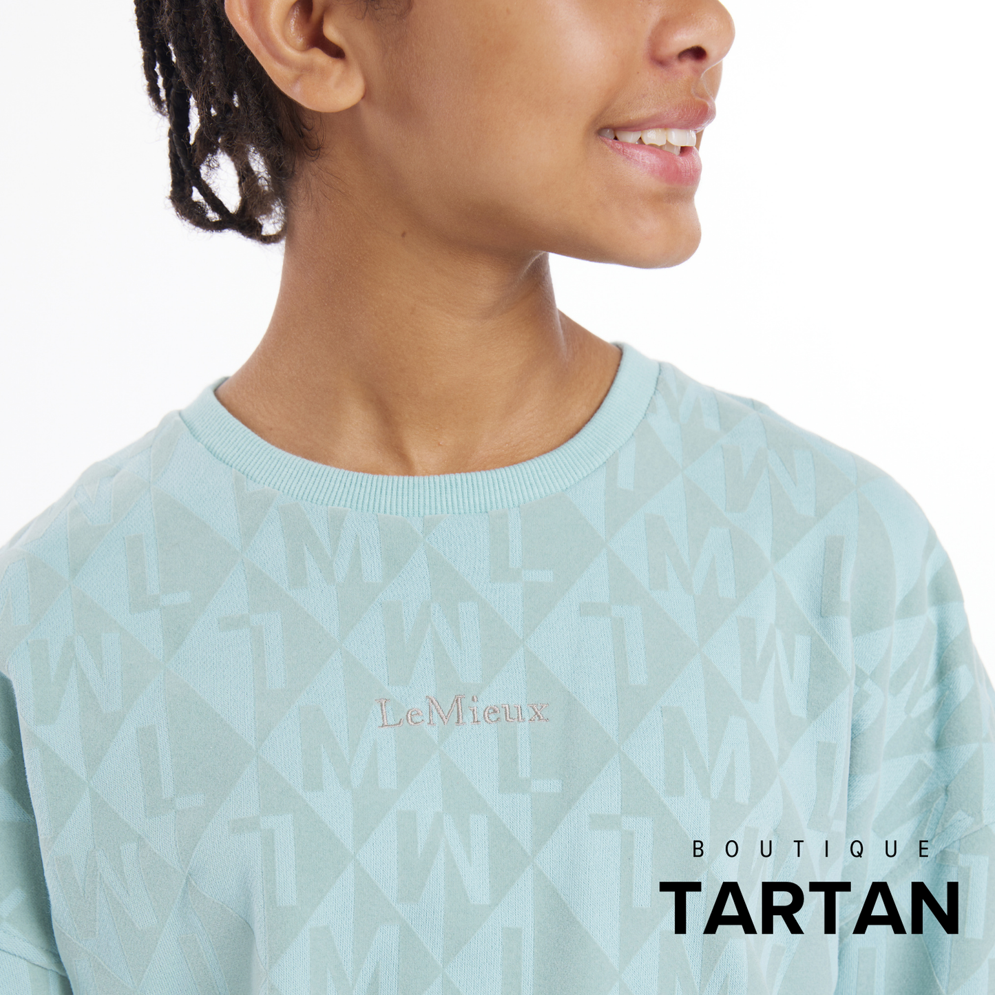 Young Rider Clea Crew Sweat Aqua