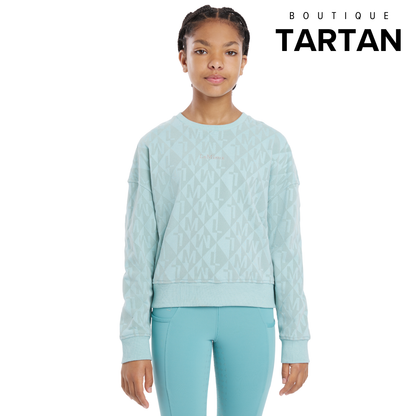 Young Rider Clea Crew Sweat Aqua