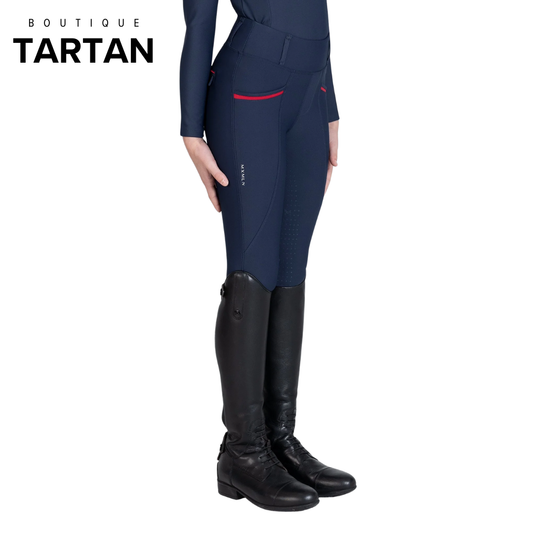 YR Pro Riding Leggings (Navy/Red)